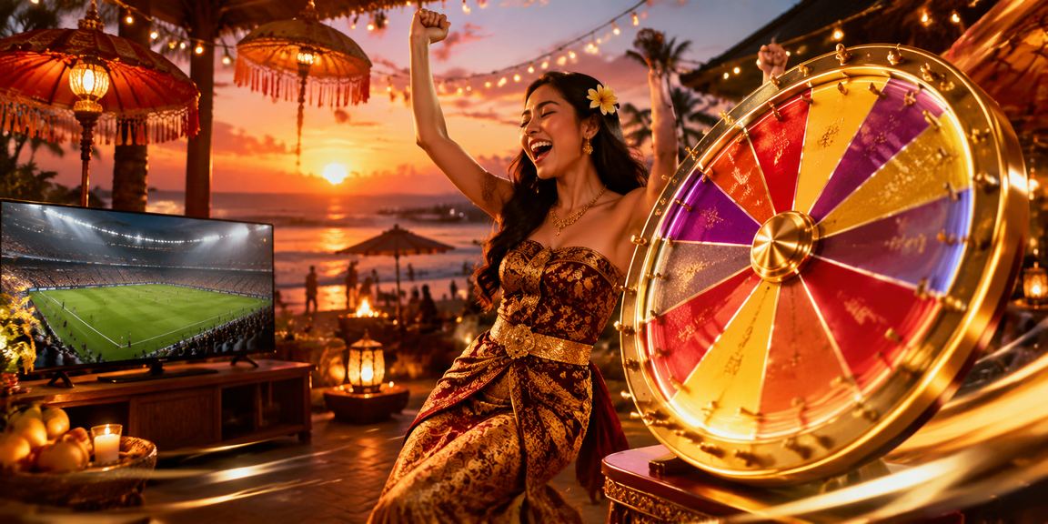 Suasana malam pasar lucky draw dengan hadiah menarik dan nuansa festival Indonesia